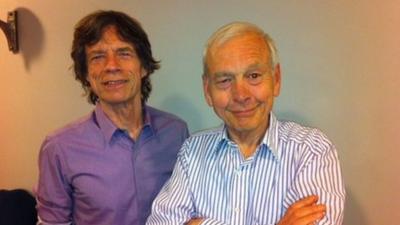Mick Jagger and John Humphrys