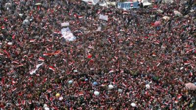 Tahrir Square filled with demonstrators on 30 June 2013