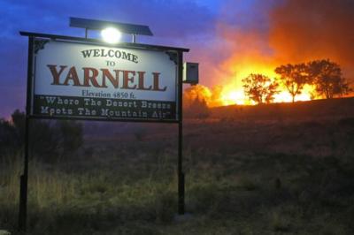 The town of Yarnell, Arizona is under threat from wildfires which are blazing across the State