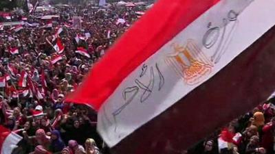 Protesters in Tahrir Square, Cairo