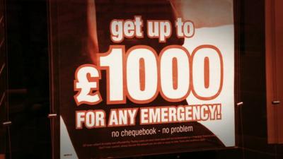 Advert for Payday loan company