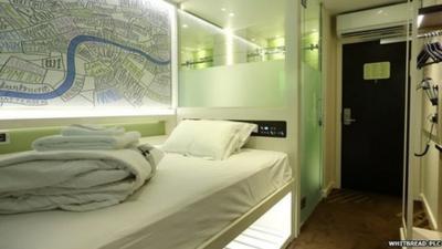 Compact hotel room