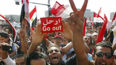 Protesters in Egypt