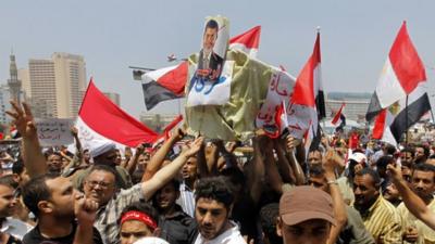 Opponents of Egypt's Islamist President Mohammed Morsi in Tahrir Square, Egypt