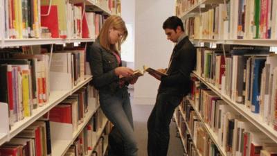 Youths in Library