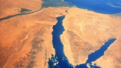 Suez canal from the air