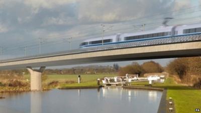 Birmingham and Fazeley viaduct, part of the new proposed route for HS2