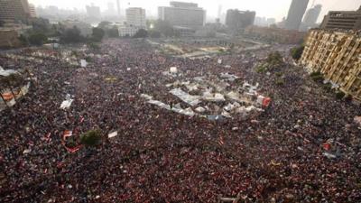 Protesters in Tahrir Square