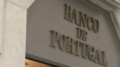 Bank sign in Portugal