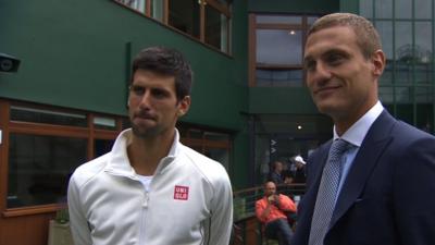 Novak Djokovic and Nemanja Vidic