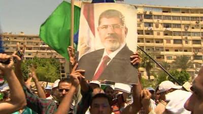 People supporting Mohammed Morsi