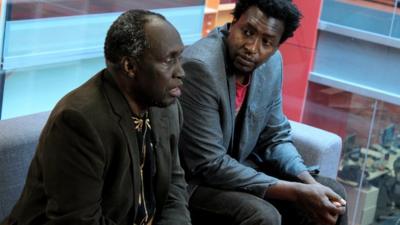 Ngugi wa Thiong'o and his son Mukoma wa Ngugi