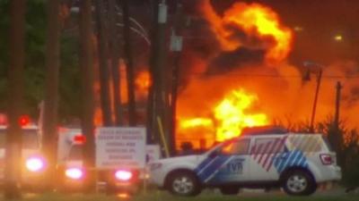 Lac-Megantic train explosion fire