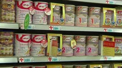 Milk products in Chinese supermarket