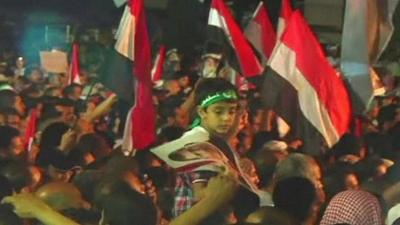 Pro-Morsi supporters in Cairo on Monday