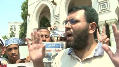 Protesters in Cairo