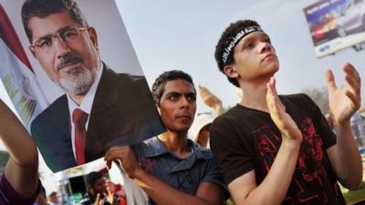 Supporters of Mohammed Morsi rally in Cairo