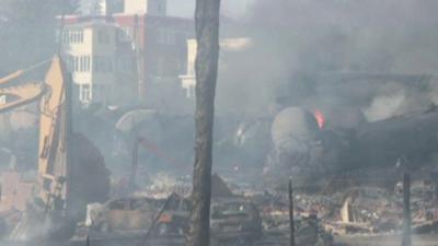 Air filled with smoke and ash following explosion in Lac-Megantic