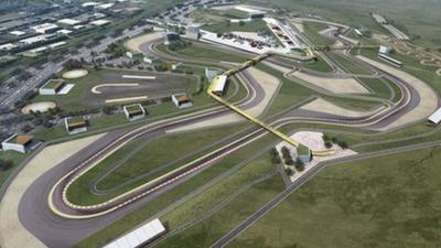 An artist's impression of the proposed motor racing circuit