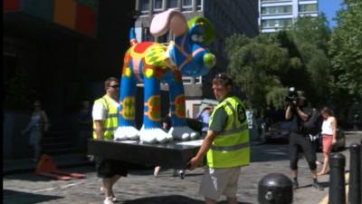 A giant Gromit sculpture which was ripped from its plinth and vandalised has been repaired.