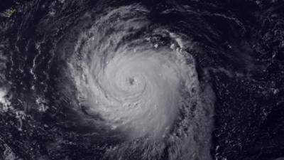 View of typhoon from space