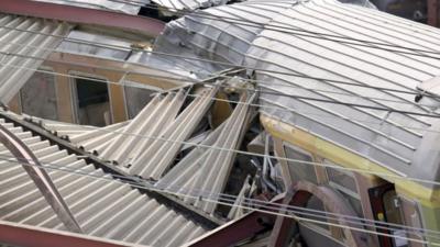 Scene of train crash at Bretigny-sur-Orge