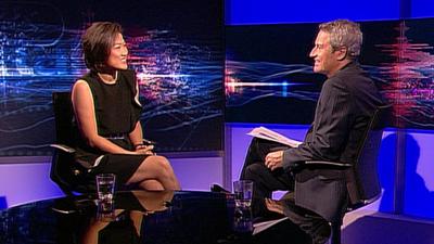 Soho China CEO Zhang Xin with Gavin Esler