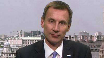 Health Secretary Jeremy Hunt