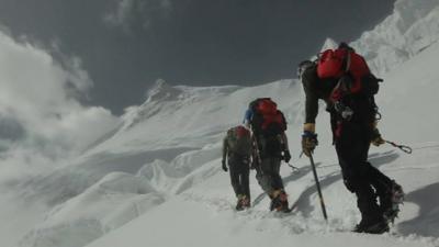 Walkers on Everest