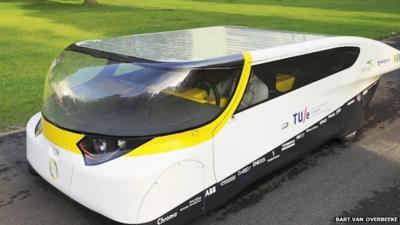 Solar-powered cars - still courtesy of Bart Van Overbeeke