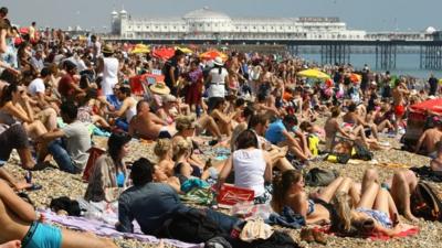 Sunseekers Head To The Beach as the UK enjoys a heatwave