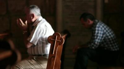 Syrian Christians in church