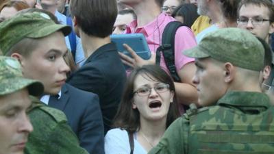 Protesters in Moscow