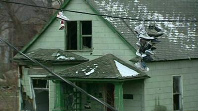 An abandoned house in Detroit