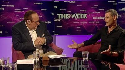 Andrew Neil and Uri Geller