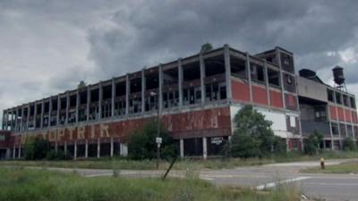 A dilapidated building