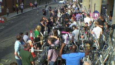 Press outside St Mary's in Paddington