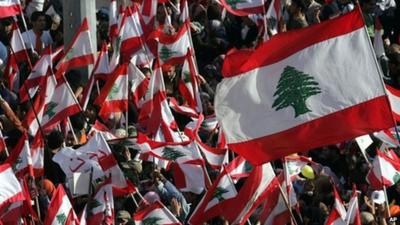 Lebanese flags - file photo