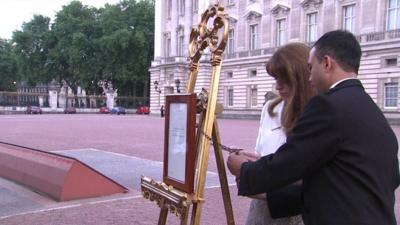 Formal bulletin at Buckingham Palace