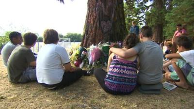 Classmates of Martha Fernback gather at Hinksey Park