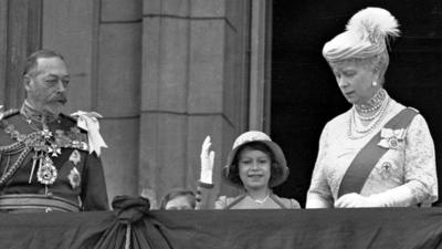 Princess Elizabeth with her grandparents