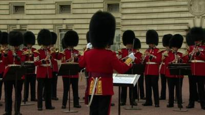 The Royal Guards at Buckingham Palace