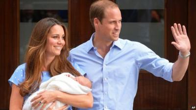 Duke and Duchess of Cambridge with their son