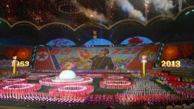 Arirang mass games performance at Pyongyang's May Day Stadium