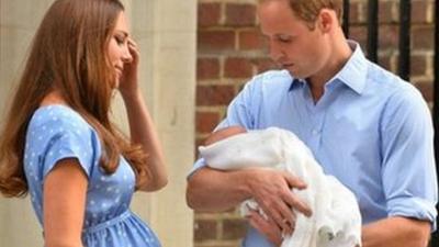 The Duke and Duchess of Cambridge with their son