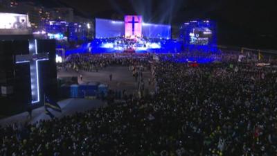 Pope at Copacaban beach event