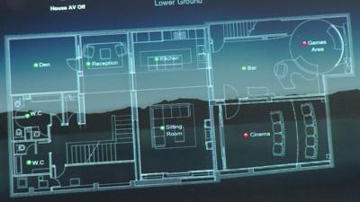 Interactive floor plan on a tablet