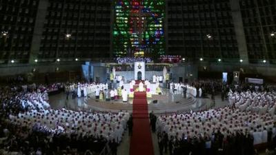 Mass at Metropolitan Cathedral of San Sebastian