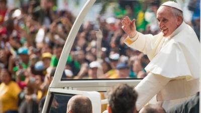 Pope Francis greets crowds of wellwishers