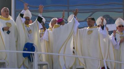 Clergy dance in Rio